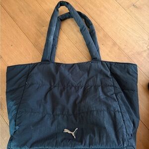 Sporty Puma Black Puffer Tote Bag